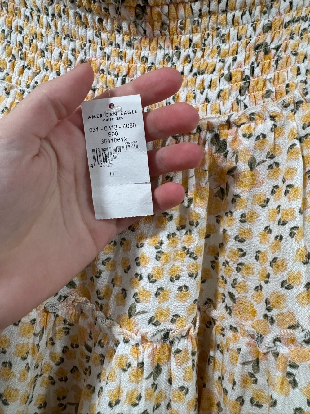 NWT AE Floral Smocked Tiered Mini Skirt - Picture 8 of 8